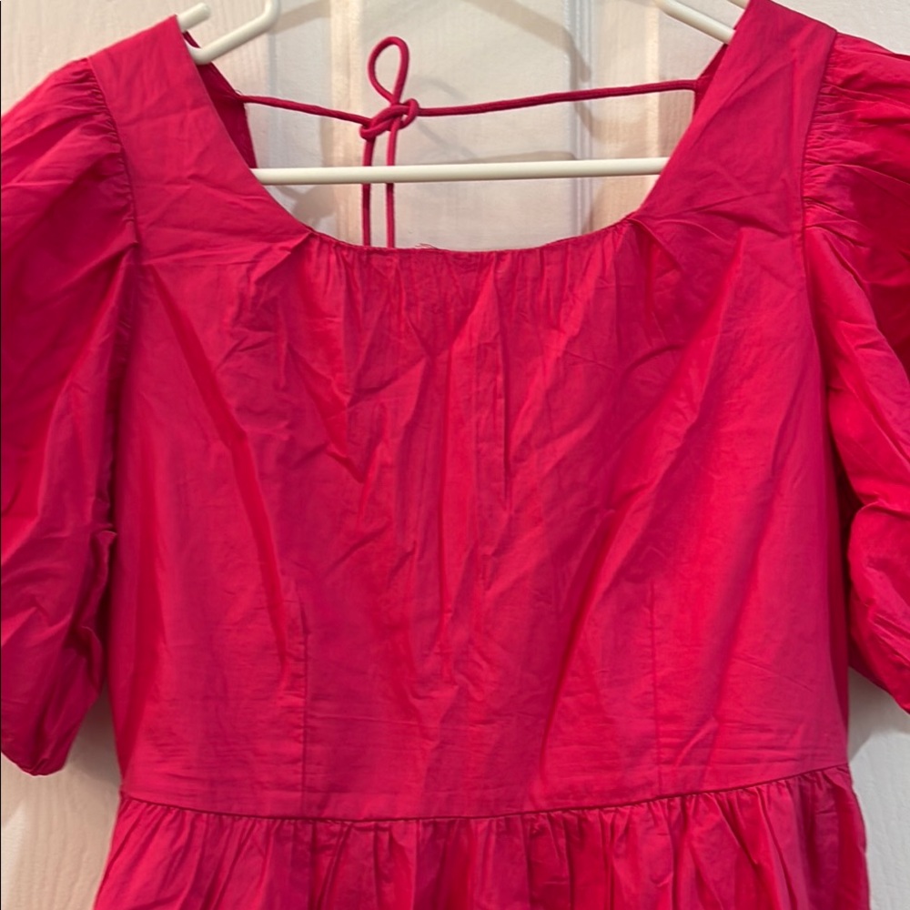Anthropologie puff sleeve romper dress size 2 - Picture 3 of 13